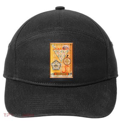 The Cocktail Funny Tarot Playing Card 7-Panel Snapback Hat