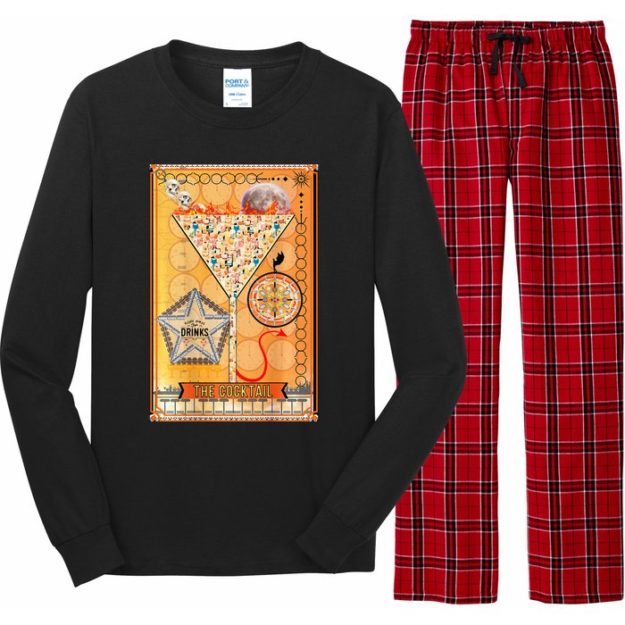 The Cocktail Funny Tarot Playing Card Long Sleeve Pajama Set