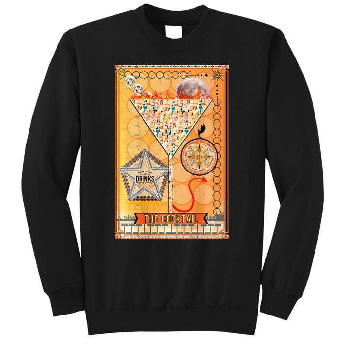 The Cocktail Funny Tarot Playing Card Tall Sweatshirt