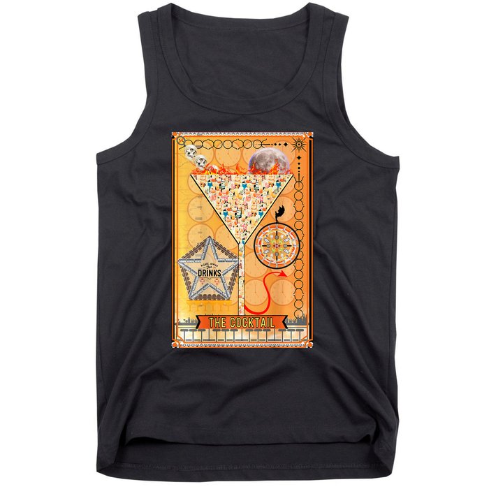 The Cocktail Funny Tarot Playing Card Tank Top