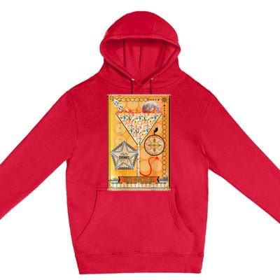 The Cocktail Funny Tarot Playing Card Premium Pullover Hoodie