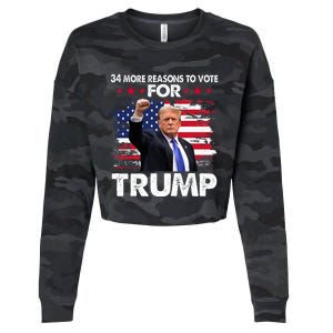 Trump Convicted Felon 34 More Reasons To Vote Cropped Pullover Crew