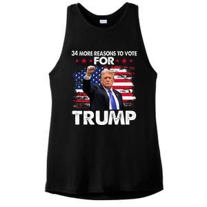 Trump Convicted Felon 34 More Reasons To Vote Ladies PosiCharge Tri-Blend Wicking Tank