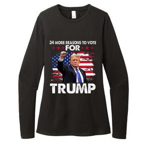 Trump Convicted Felon 34 More Reasons To Vote Womens CVC Long Sleeve Shirt