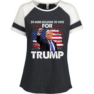 Trump Convicted Felon 34 More Reasons To Vote Enza Ladies Jersey Colorblock Tee