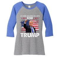 Trump Convicted Felon 34 More Reasons To Vote Women's Tri-Blend 3/4-Sleeve Raglan Shirt