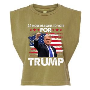 Trump Convicted Felon 34 More Reasons To Vote Garment-Dyed Women's Muscle Tee