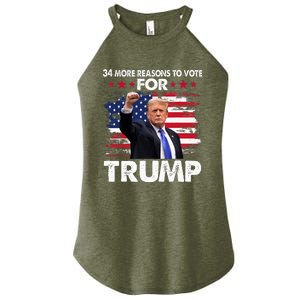 Trump Convicted Felon 34 More Reasons To Vote Women's Perfect Tri Rocker Tank