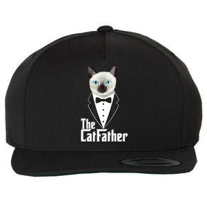 The Catfather Funny Cute Cat Father Dad Owner Pet Kitty Wool Snapback Cap