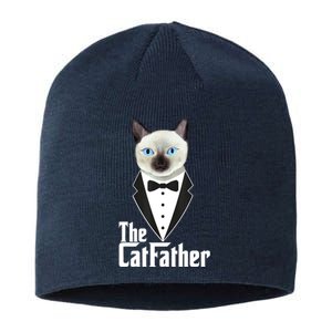 The Catfather Funny Cute Cat Father Dad Owner Pet Kitty Sustainable Beanie