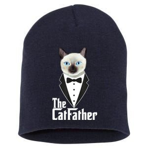 The Catfather Funny Cute Cat Father Dad Owner Pet Kitty Short Acrylic Beanie