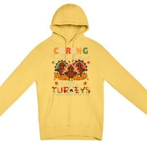 Thankful Caring For The Cutest Little Turkey Cool Nicu Nurse Premium Pullover Hoodie