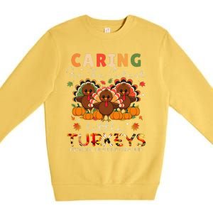 Thankful Caring For The Cutest Little Turkey Cool Nicu Nurse Premium Crewneck Sweatshirt