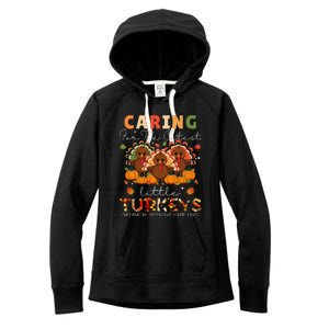 Thankful Caring For The Cutest Little Turkey Cool Nicu Nurse Women's Fleece Hoodie