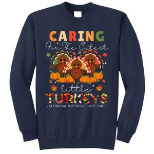 Thankful Caring For The Cutest Little Turkey Cool Nicu Nurse Sweatshirt