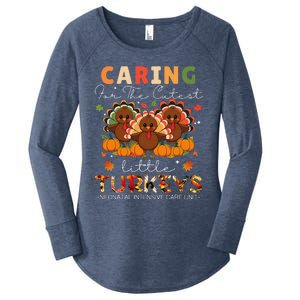 Thankful Caring For The Cutest Little Turkey Cool Nicu Nurse Women's Perfect Tri Tunic Long Sleeve Shirt