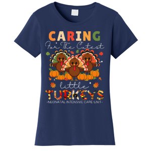 Thankful Caring For The Cutest Little Turkey Cool Nicu Nurse Women's T-Shirt