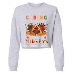 Thankful Caring For The Cutest Little Turkey Cool Nicu Nurse Cropped Pullover Crew