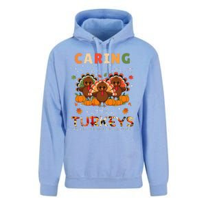 Thankful Caring For The Cutest Little Turkey Cool Nicu Nurse Unisex Surf Hoodie