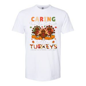 Thankful Caring For The Cutest Little Turkey Cool Nicu Nurse Softstyle CVC T-Shirt