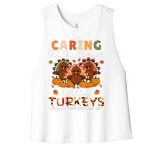 Thankful Caring For The Cutest Little Turkey Cool Nicu Nurse Women's Racerback Cropped Tank