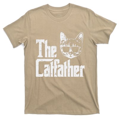 The Catfather Funny Cat Dad Fathers Day Movie Pun Papa T-Shirt