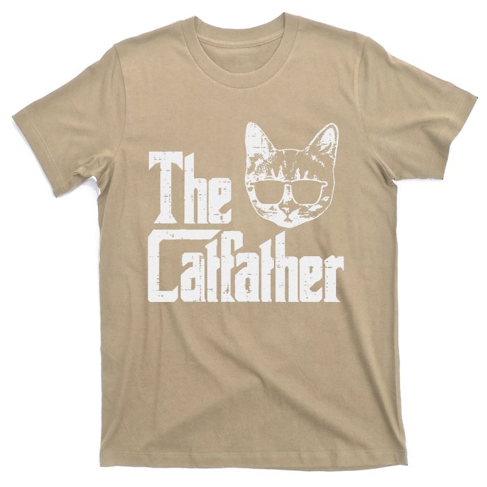 The Catfather Funny Cat Dad Fathers Day Movie Pun Papa T-Shirt