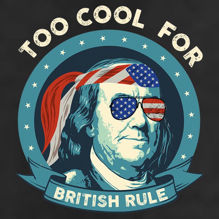 Too Cool For British Rule Ben Franklin 4th Of July Funny 15oz Campfire Ceramic Mug