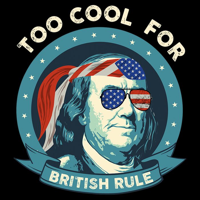 Too Cool For British Rule Ben Franklin 4th Of July Funny 16oz Travel Tumbler