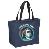 Too Cool For British Rule Ben Franklin 4th Of July Funny Zip Tote Bag