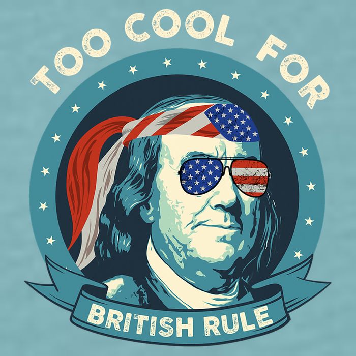 Too Cool For British Rule Ben Franklin 4th Of July Funny Sueded Cloud Jersey T-Shirt