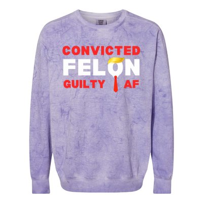 Trump Convicted Felon Guilty Af Lock Him Up Trump For Prison Colorblast Crewneck Sweatshirt