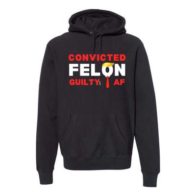 Trump Convicted Felon Guilty Af Lock Him Up Trump For Prison Premium Hoodie