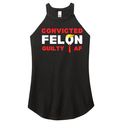 Trump Convicted Felon Guilty Af Lock Him Up Trump For Prison Women’s Perfect Tri Rocker Tank