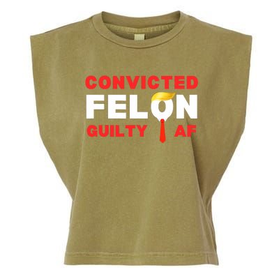 Trump Convicted Felon Guilty Af Lock Him Up Trump For Prison Garment-Dyed Women's Muscle Tee