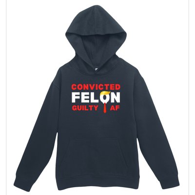 Trump Convicted Felon Guilty Af Lock Him Up Trump For Prison Urban Pullover Hoodie