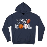 Two Cool For Birthday Boy Football Basketball Hoodie