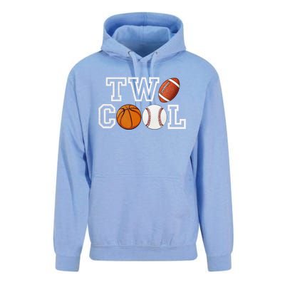 Two Cool For Birthday Boy Football Basketball Unisex Surf Hoodie