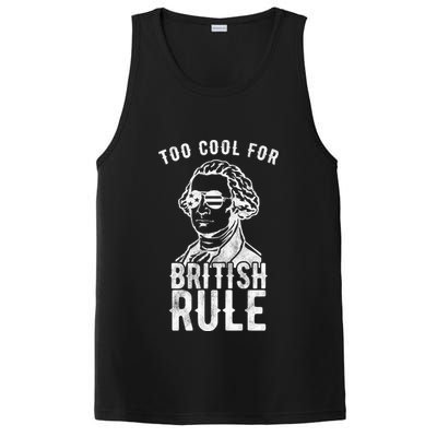 Too Cool For British Rule Usa Funny PosiCharge Competitor Tank