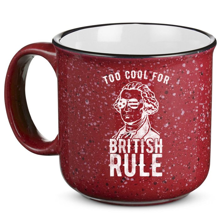 Too Cool For British Rule Usa Funny 15oz Campfire Ceramic Mug