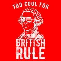 Too Cool For British Rule Usa Funny Flatbill Hat
