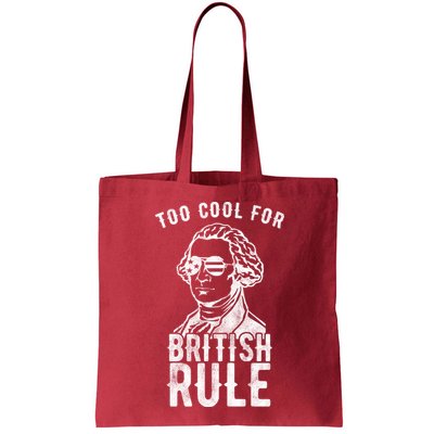 Too Cool For British Rule Usa Funny Bag