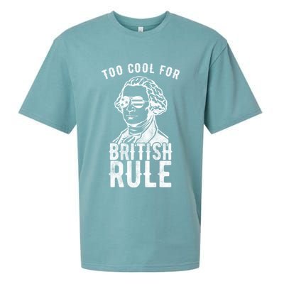 Too Cool For British Rule Usa Funny Sueded Cloud Jersey T-Shirt