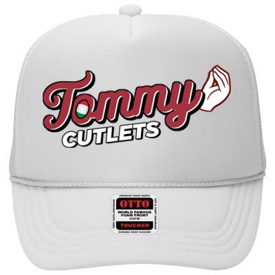 Tommy Cutlets Funny Italian Hand Football High Crown Mesh Back Trucker Hat