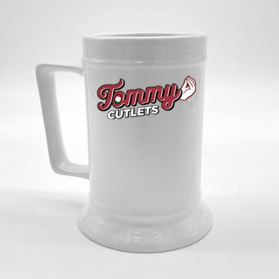 Tommy Cutlets Funny Italian Hand Football Beer Stein