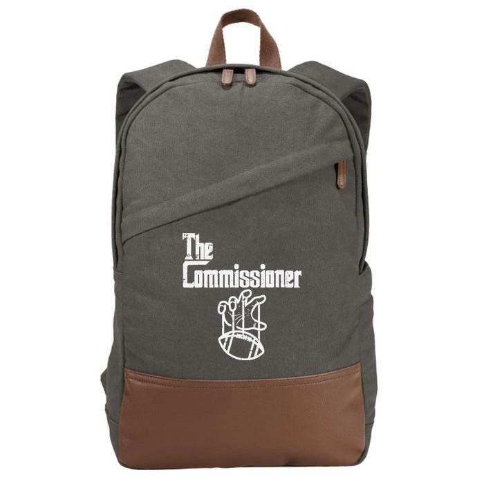 The Commissioner Fantasy Football Commish FFL Cotton Canvas Backpack
