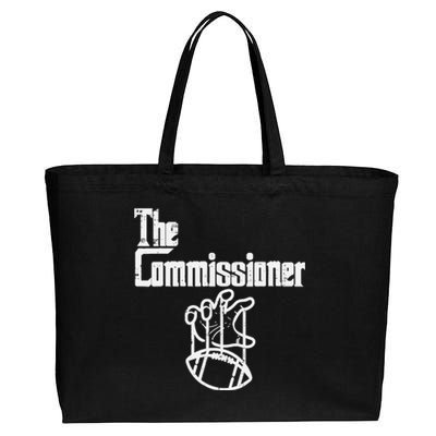 The Commissioner Fantasy Football Commish FFL Cotton Canvas Jumbo Tote