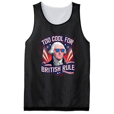 Too Cool For British Rule Independence Day Mesh Reversible Basketball Jersey Tank