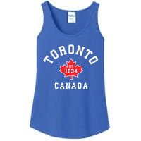 Toronto Canada Funny Gift Canadian Flag Maple Leaf Gift Ladies Essential Tank