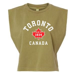 Toronto Canada Funny Gift Canadian Flag Maple Leaf Gift Garment-Dyed Women's Muscle Tee